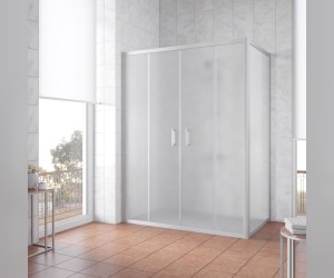 Душевой уголок Vegas Glass Z2P+ZPV, 170 x 100 x 190 см, профиль матовый хром, стекло сатин