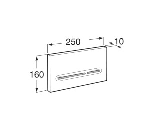 Кнопка смыва Roca PL5 Dual 890099002, матовый хром