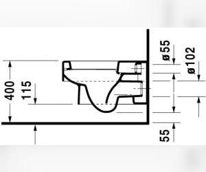 Подвесной унитаз Duravit Vero 2217090064 54 см