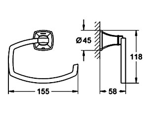 Бумагодержатель Grohe Grandera 40625000, хром Бумагодержатель Grohe Grandera 40625000, хром