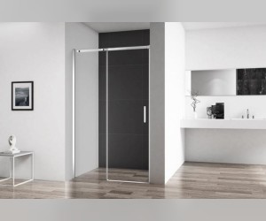 Душевая дверь BelBagno Acqua BF-1-140-C-Cr, 140 х 195 см, профиль хром, стекло прозрачное