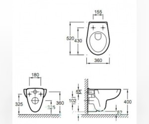Подвесной унитаз Jacob Delafon Mideo E4345G-00 Подвесной унитаз Jacob Delafon Mideo E4345G-00