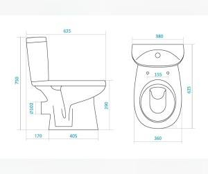 Напольный унитаз Santek Анимо 1.WH30.2.132 крышка стандарт Напольный унитаз Santek Анимо 1.WH30.2.132 крышка стандарт