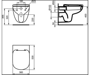 Подвесной унитаз Ideal Standard Tempo T331101 Подвесной унитаз Ideal Standard Tempo T331101