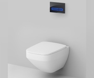 Инсталляция Am.Pm Inspire 2.0, IS450A38.50A1700 с безободковым унитазом Inspire V2.0 FlashClean, клавиша Touch Pro стекло, черное, крышка микролифт