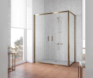 Душевой уголок Vegas Glass Z2P+ZPV, 180 x 90 x 190 см, профиль бронза, стекло фея