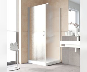 Душевой уголок Vegas Glass EP-Fis Lux, 100 x 80 x 199.5 см, профиль матовый хром, стекло шиншилла
