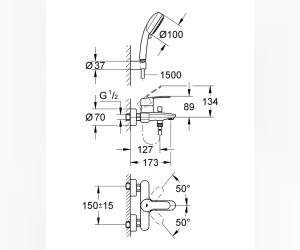 Смеситель Grohe Eurostyle Cosmopolitan 3359220A (33592002) для ванны/душа Смеситель Grohe Eurostyle Cosmopolitan 3359220A (33592002) для ванны/душа