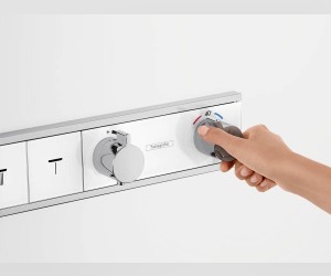 Смеситель Hansgrohe RainSelect для душа, термостатический, белый/хром, 15356400