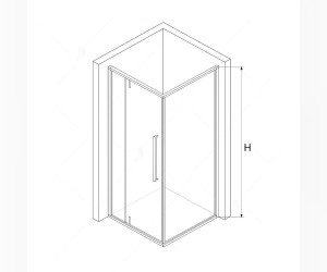 Душевой уголок RGW SV-44-B 06324409-14 100 х 90 см, стекло прозрачное, черный