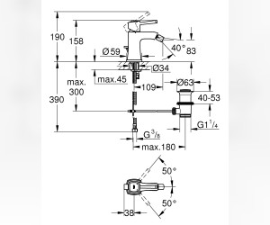 Смеситель Grohe Grandera 23315000, хром Смеситель Grohe Grandera 23315000, хром