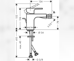 Смеситель Hansgrohe Vernis Shape для биде, хром, 71211000