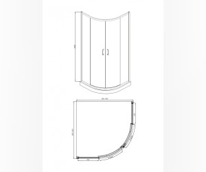 Душевой уголок Bravat Line BS090.1201A, 90 x 90 x 200 см, двери раздвижные, стекло прозрачное, хром