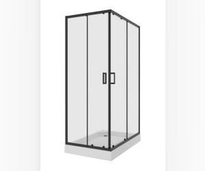 Душевой уголок Niagara Nova 120 х 195 см, профиль черный, стекло прозрачное, NG-6811-08 BLACK