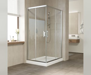 Душевой уголок Vegas Glass Za-F 110 x 100 x 190 см, профиль хром глянцевый, стекло прозрачное