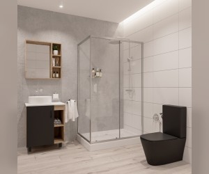 Душевой уголок Niagara Nova 120 х 80 см, профиль хром, стекло прозрачное, NG-6612-08
