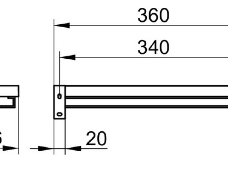 Полочка для душа Keuco Edition 90 Square, хром, 19158010000