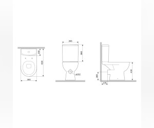 Унитаз-компакт Am.Pm Gem FlashClean безободковый с сиденьем микролифт, C908600SC