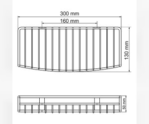 Полка металлическая WasserKraft Серия К, K-1611