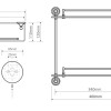 Полка стеклянная Bemeta Retro 144102127 двойная, бронза