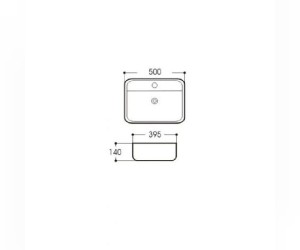 Раковина Aquatek Вега, 50 х 39,5 см, накладная, белая, AQ5506-00