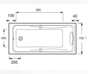 Ванна акриловая Jacob Delafon Odeon Up, 150 х 70 см, E6060RU-00