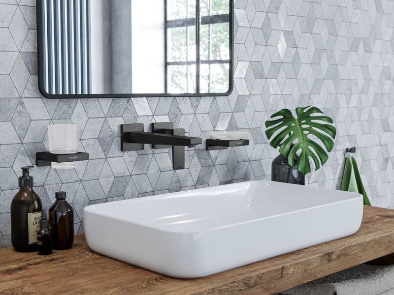 Мыльница Hansgrohe AddStoris, цвет держателя черный матовый, 41746670