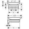 Мыльница Hansgrohe AddStoris, цвет держателя черный матовый, 41746670
