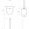 Ершик Bemeta Retro 144113017 11 x 15 x 36 см подвесной, бронза