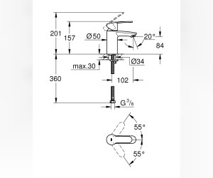 Смеситель для раковины Grohe Eurostyle Cosmopolitan 3246820E Смеситель для раковины Grohe Eurostyle Cosmopolitan 3246820E