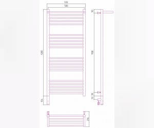 Полотенцесушитель электрический Сунержа Богема 3.0 1200 x 500 с полкой, ширина 53.2 см, высота 132.4 см, белый, L/R Полотенцесушитель электрический Сунержа Богема 3.0 1200 x 500 с полкой, ширина 53.2 см, высота 132.4 см, белый, L/R