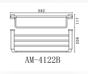 Полка для полотенец Art&Max Techno AM-E-4122B