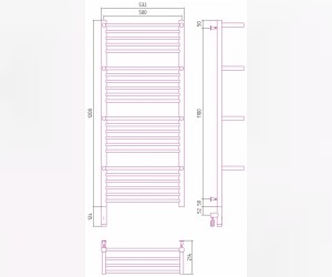 Полотенцесушитель электрический Сунержа Богема 3.0 1200 x 500 с 4 полками, ширина 53.2 см, высота 132.4 см, золото, L/R Полотенцесушитель электрический Сунержа Богема 3.0 1200 x 500 с 4 полками, ширина 53.2 см, высота 132.4 см, золото, L/R
