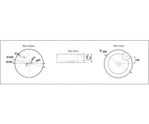 Раковина CeramaLux Серия NC D1306H004 накладная, черный Раковина CeramaLux Серия NC D1306H004 накладная, черный