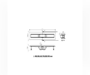 Дренажный канал Timo Smart 60 см с решеткой Strip, цвет сталь, SM-SG60-LS40(DRY)