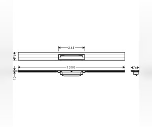 Решетка для дренажного канала Hansgrohe RainDrain Flex, 100 см, белый матовый, 56053700 Решетка для дренажного канала Hansgrohe RainDrain Flex, 100 см, белый матовый, 56053700