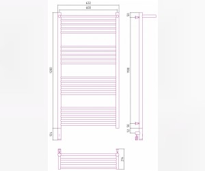 Полотенцесушитель электрический Сунержа Богема 3.0 1200 x 600 с полкой, ширина 63.2 см, высота 132.4 см, сатин, L/R Полотенцесушитель электрический Сунержа Богема 3.0 1200 x 600 с полкой, ширина 63.2 см, высота 132.4 см, сатин, L/R