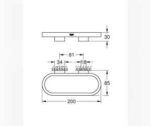 Держатель для полотенца, мыльницы или душевой полочки Grohe Selection 41035000, хром Держатель для полотенца, мыльницы или душевой полочки Grohe Selection 41035000, хром