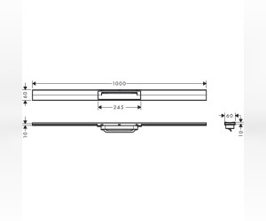 Решетка для дренажного канала Hansgrohe RainDrain Flex, 100 см, шлифованная бронза, 56046140 Решетка для дренажного канала Hansgrohe RainDrain Flex, 100 см, шлифованная бронза, 56046140