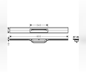 Решетка для дренажного канала Hansgrohe RainDrain Flex, 80 см, шлифованная бронза, 56051140 Решетка для дренажного канала Hansgrohe RainDrain Flex, 80 см, шлифованная бронза, 56051140