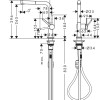 Кухонный смеситель Hansgrohe Talis M54, с вытяжным изливом, хром, 72808000