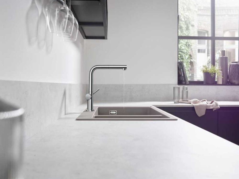 Кухонный смеситель Hansgrohe Talis M54, с вытяжным изливом, хром, 72808000