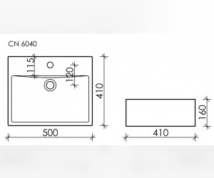 Раковина Ceramica Nova Element, 50 х 41 х 16 см, цвет белый, CN6040 Раковина Ceramica Nova Element, 50 х 41 х 16 см, цвет белый, CN6040