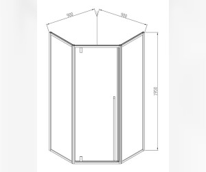 Душевой уголок Vincea Penta VSP-3P 90 x 90 см пятиугольный, дверь распашная, стекло прозрачное, хром, VSP-3P900CL Душевой уголок Vincea Penta VSP-3P 90 x 90 см пятиугольный, дверь распашная, стекло прозрачное, хром, VSP-3P900CL