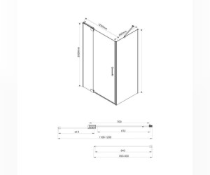 Душевой уголок Vincea Extra VSR-1E 110/120 x 90 см, стекло прозрачное, профиль черный, VSR-1E111290CLB Душевой уголок Vincea Extra VSR-1E 110/120 x 90 см, стекло прозрачное, профиль черный, VSR-1E111290CLB