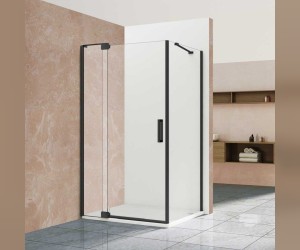 Душевой уголок Vincea Extra VSR-1E 110/120 x 90 см, стекло прозрачное, профиль черный, VSR-1E111290CLB Душевой уголок Vincea Extra VSR-1E 110/120 x 90 см, стекло прозрачное, профиль черный, VSR-1E111290CLB