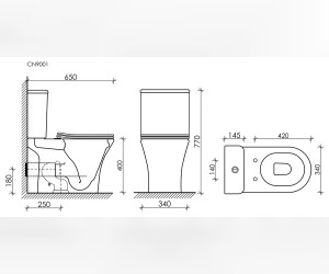 Напольный унитаз Ceramica Nova с бачком Fortuna Rimless, безободковый, крышка микролифт, белый, CN9001 Напольный унитаз Ceramica Nova с бачком Fortuna Rimless, безободковый, крышка микролифт, белый, CN9001