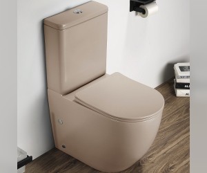 Унитаз компакт Ceramalux NС, безободковый, крышка микролифт, капучино, 2166XMC Унитаз компакт Ceramalux NС, безободковый, крышка микролифт, капучино, 2166XMC