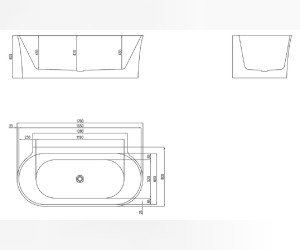 Ванна акриловая BelBagno BB409-1700-800, 170 х 80 см