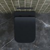 Подвесной безободковый унитаз Ceramica Nova Metric Rimless, крышка микролифт, черный матовый, CN3007MB